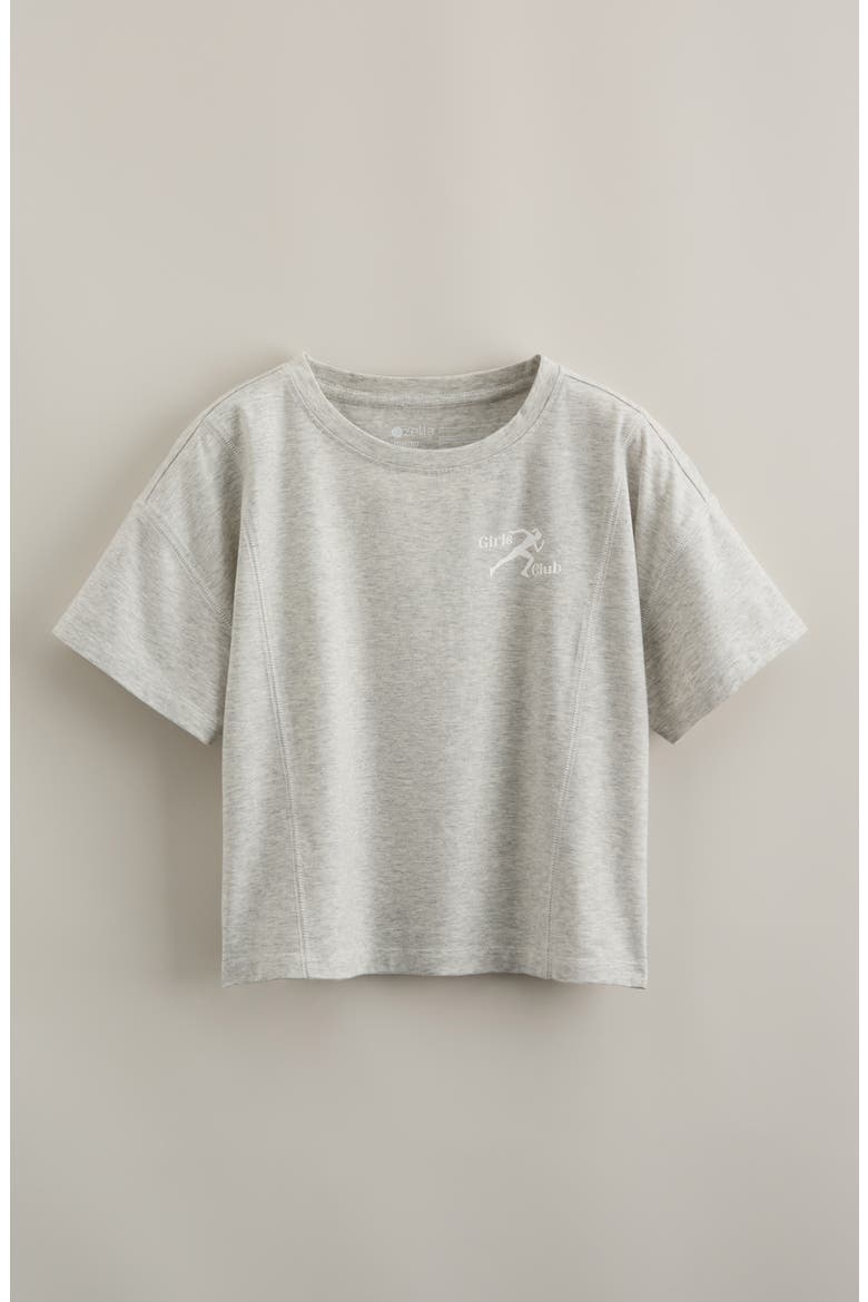 Kids' Lucky Cotton Blend Graphic T-Shirt, Main, color, GREY LIGHT HEATHER