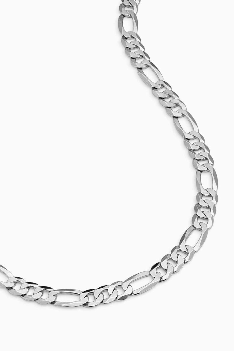 Men's Founders Figaro Chain in Sterling Silver, Alternate, color, Silver