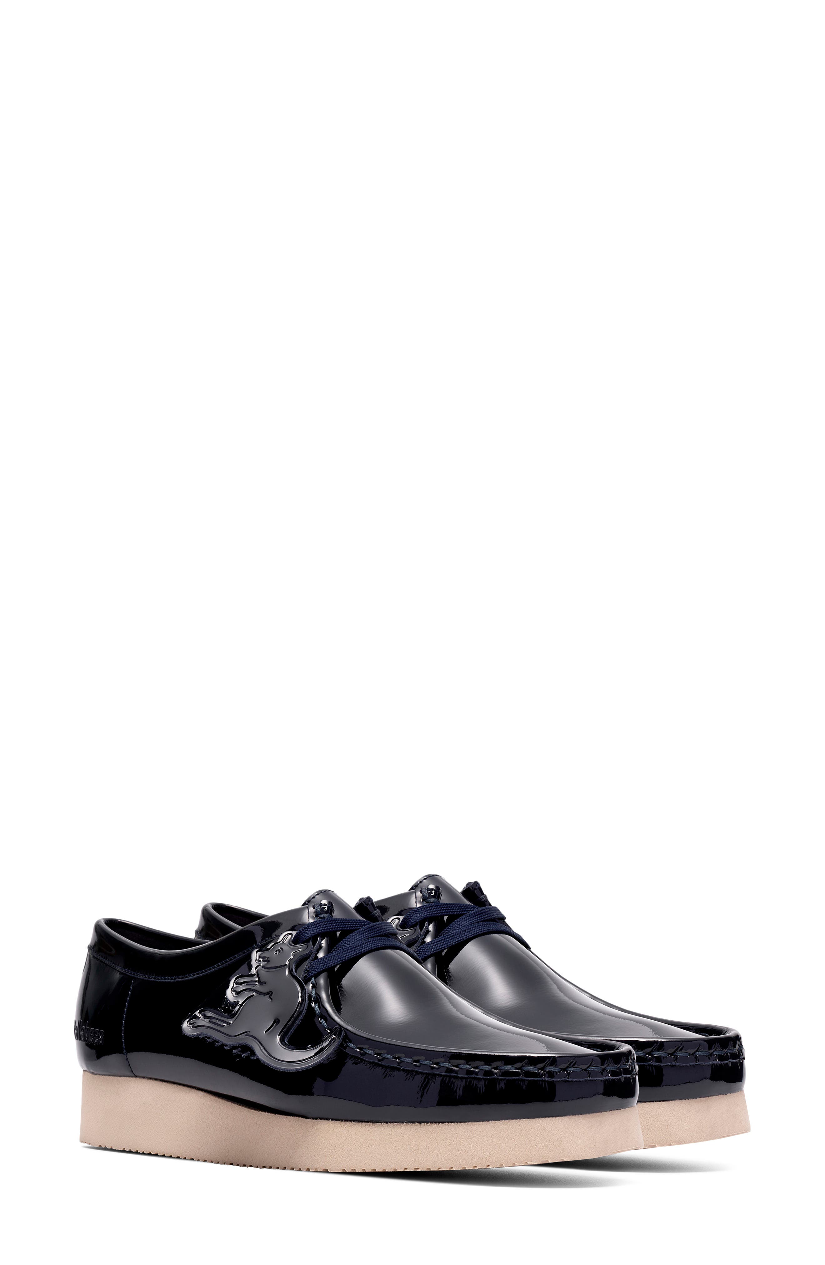 Wallabee Chukka Shoe, Alternate, color, NAVY PATENT