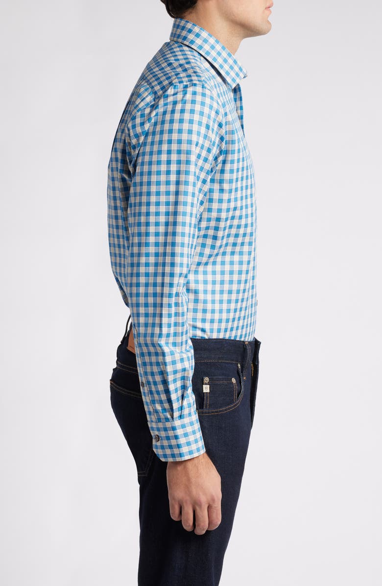 Scott Barber Exploded Check Cotton Button-Up Shirt, Alternate, color, 