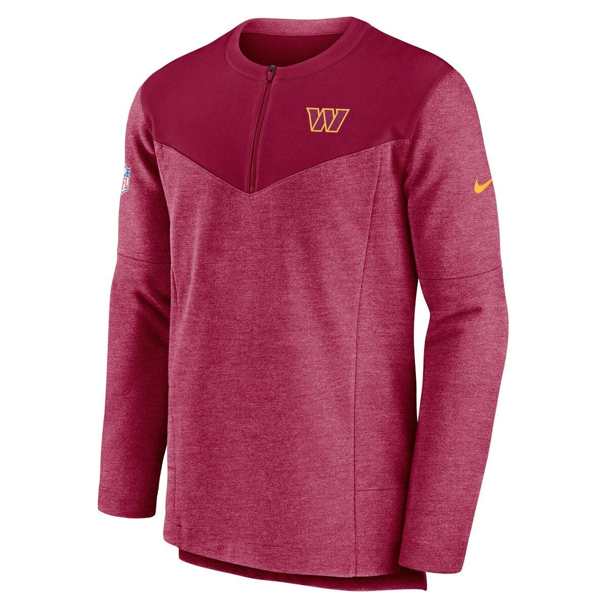 Men's Nike Burgundy Washington Commanders Sideline Lockup Performance Quarter-Zip Top - image 2