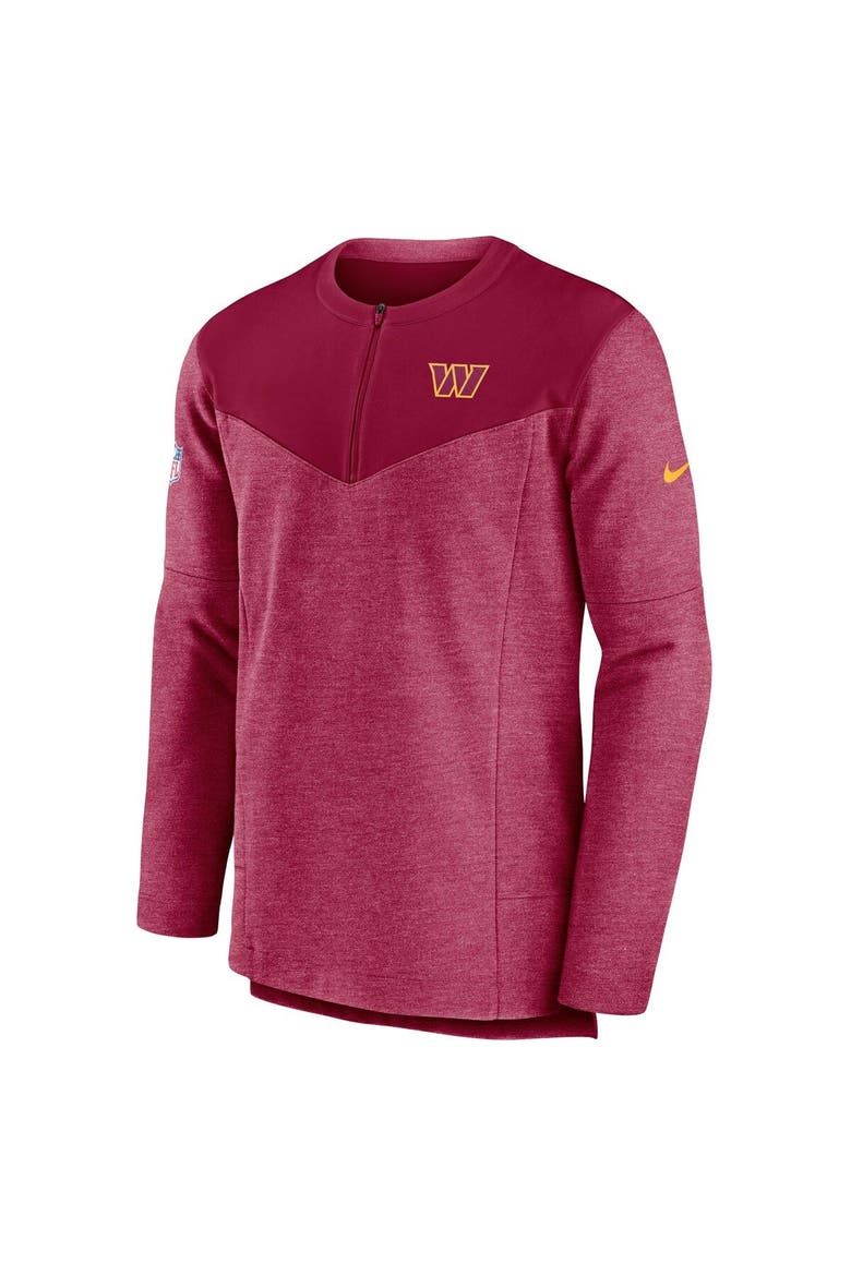 Men's Nike Burgundy Washington Commanders Sideline Lockup Performance Quarter-Zip Top, Alternate, color, Burgundy