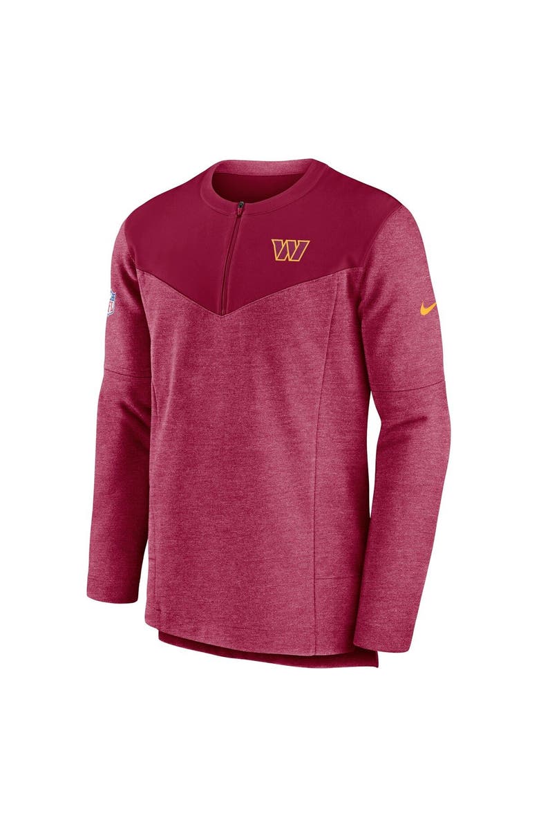 Nike Men's Nike Burgundy Washington Commanders Sideline Lockup Performance Quarter-Zip Top, Alternate, color, Burgundy