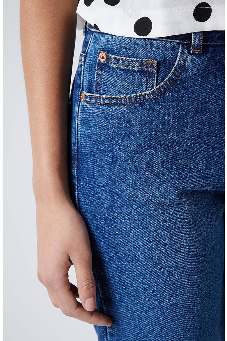 Moto Girlfriend Jeans, Alternate, color, BLUE