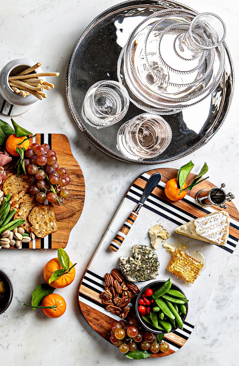 Juliska Stonewood Stripe Serving Board & Spreader, Alternate, color, Natural Stripe