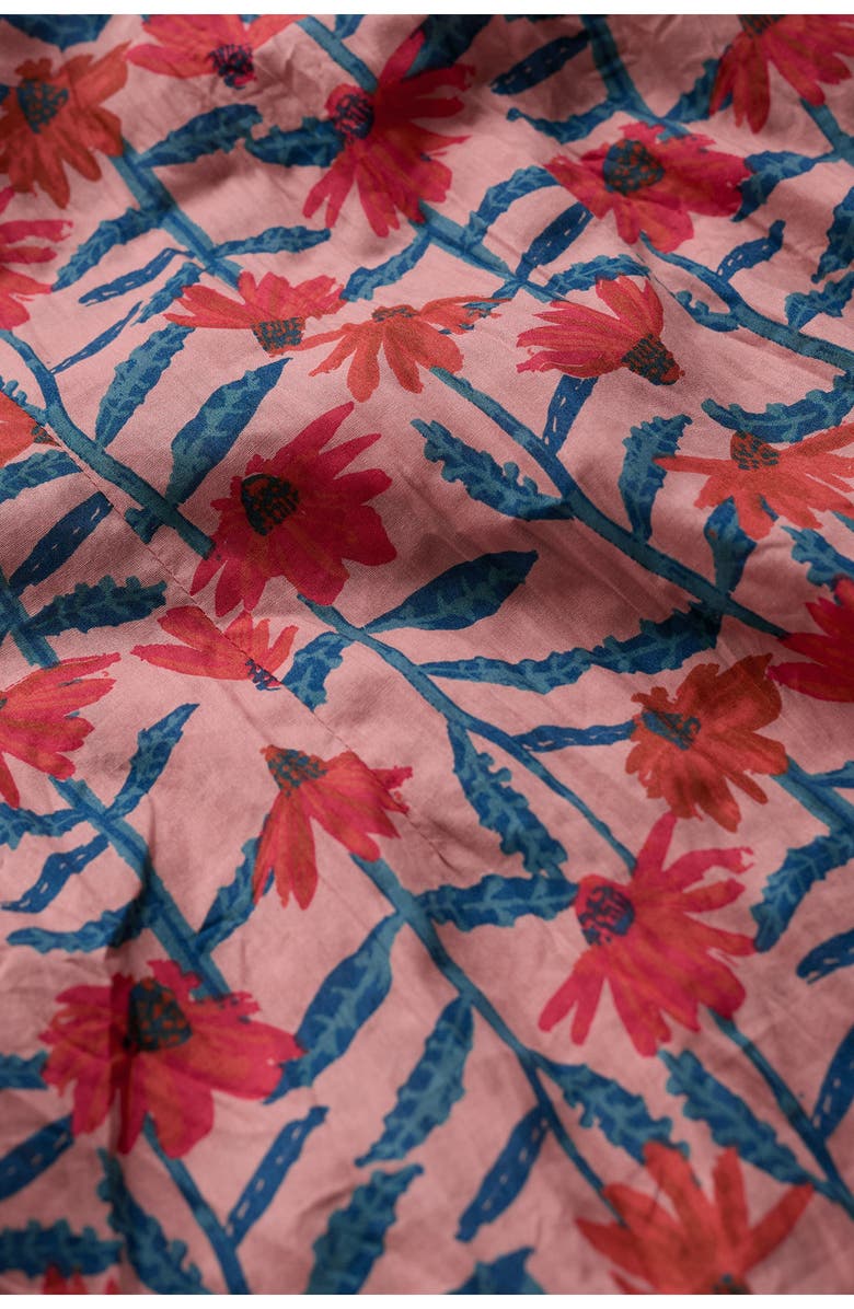 Seasalt Cornwall Larissa Floral Crinkled Organic Cotton Button-Up Shirt, Alternate, color, Echinacea Stems Rosehip