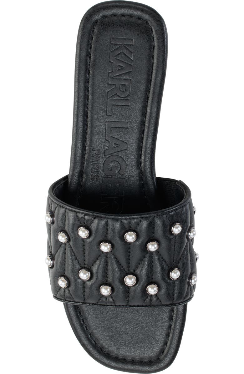 KARL LAGERFELD PARIS Madyson Imitation Pearl Slide Sandal, Alternate, color,