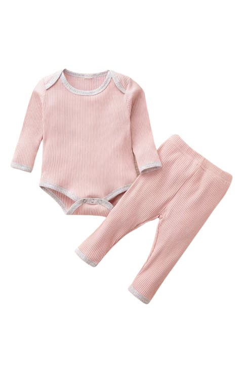 Rowan Long Sleeve Cotton Bodysuit & Leggings Set (Baby)