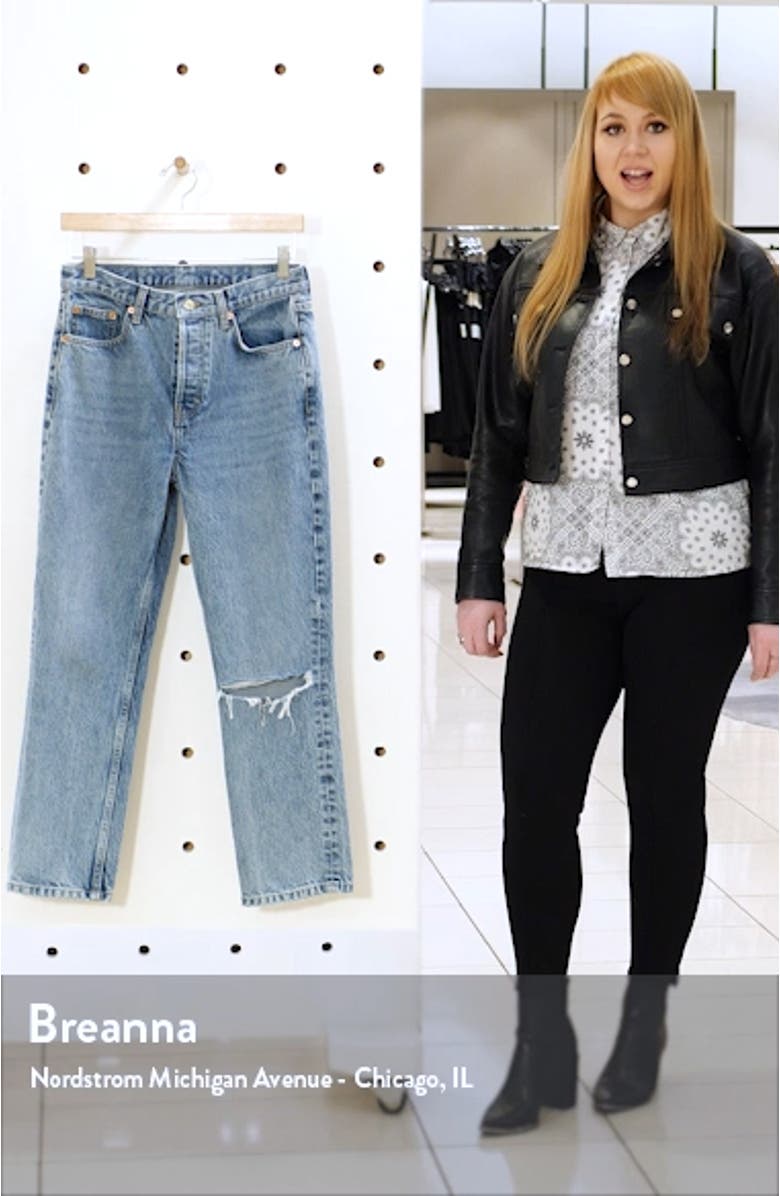 Chicago Crop Slim Straight Jeans, sales video thumbnail