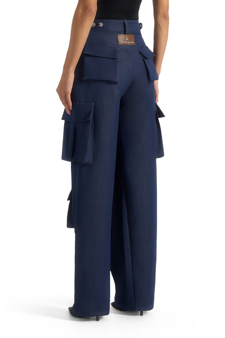 Emilie High Waisted Cargo Pants, Alternate, color, Indigo