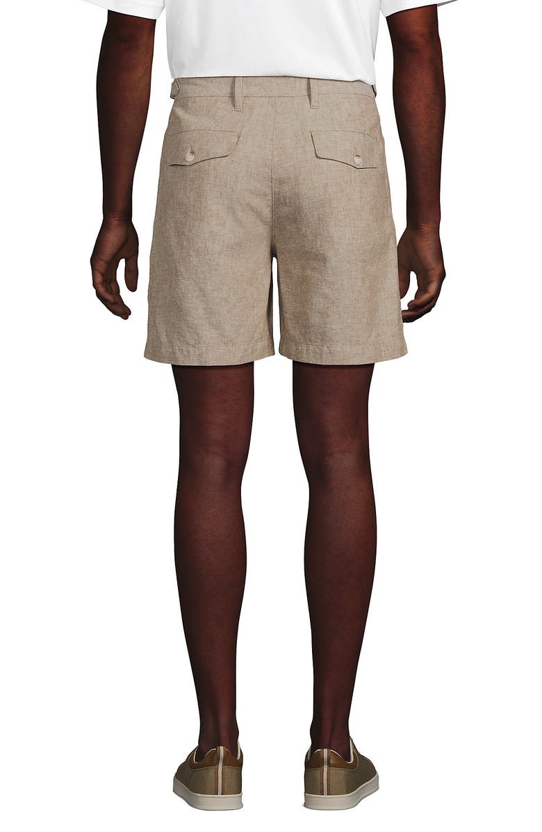 Lands' End 7" Linen Cotton Resort Shorts, Alternate, color, 