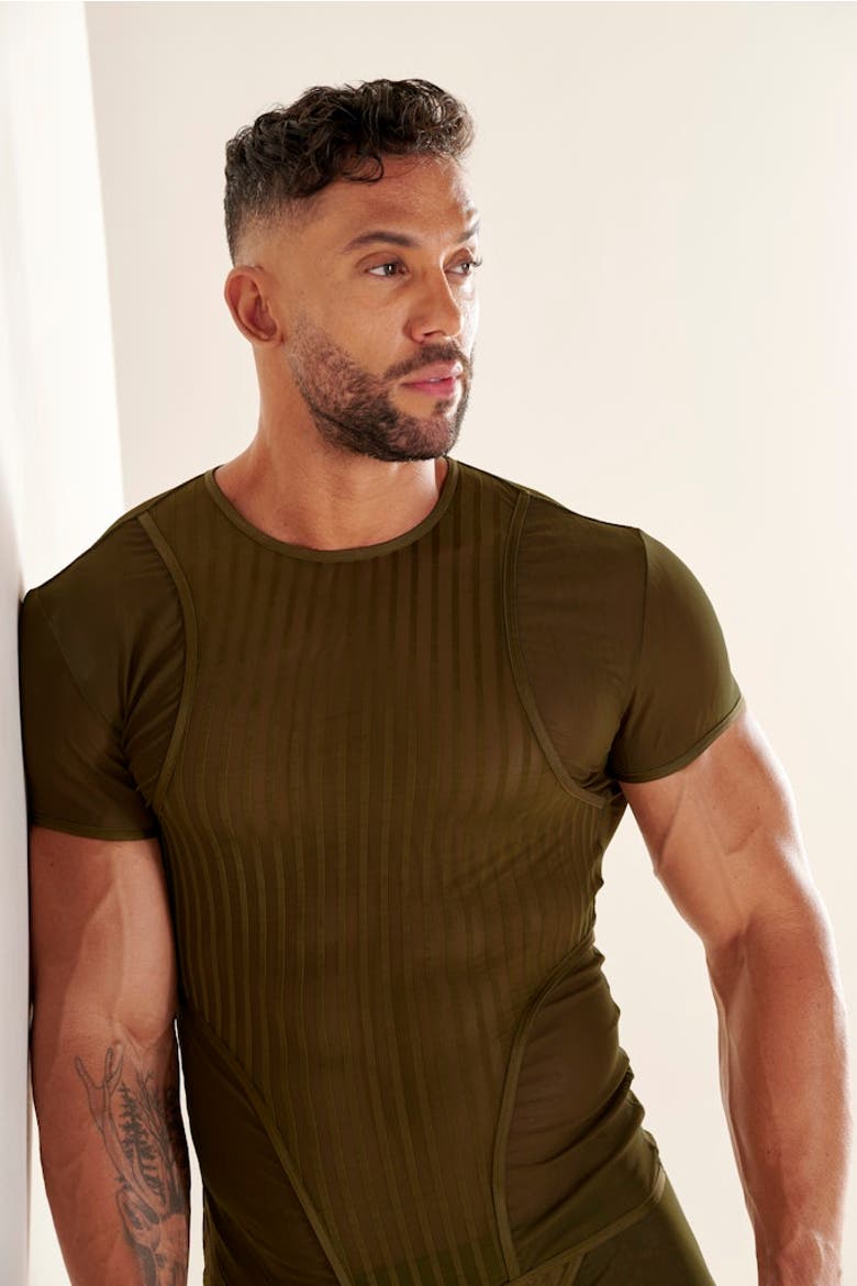 Personal Allure Crew Neck T-Shirt, Alternate, color, Olive