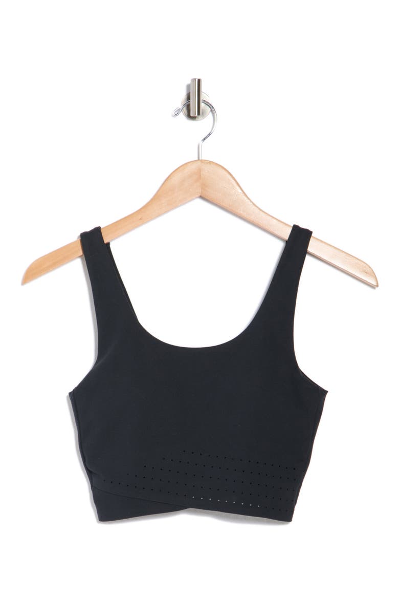 Jasmine Longline Sports Bra, Alternate, color, BLACK