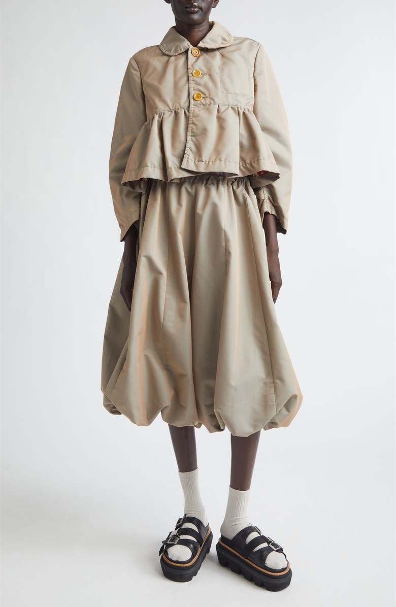 Tao Comme des Garçons Gathered Crop Balloon Pants, Alternate, color, Beige