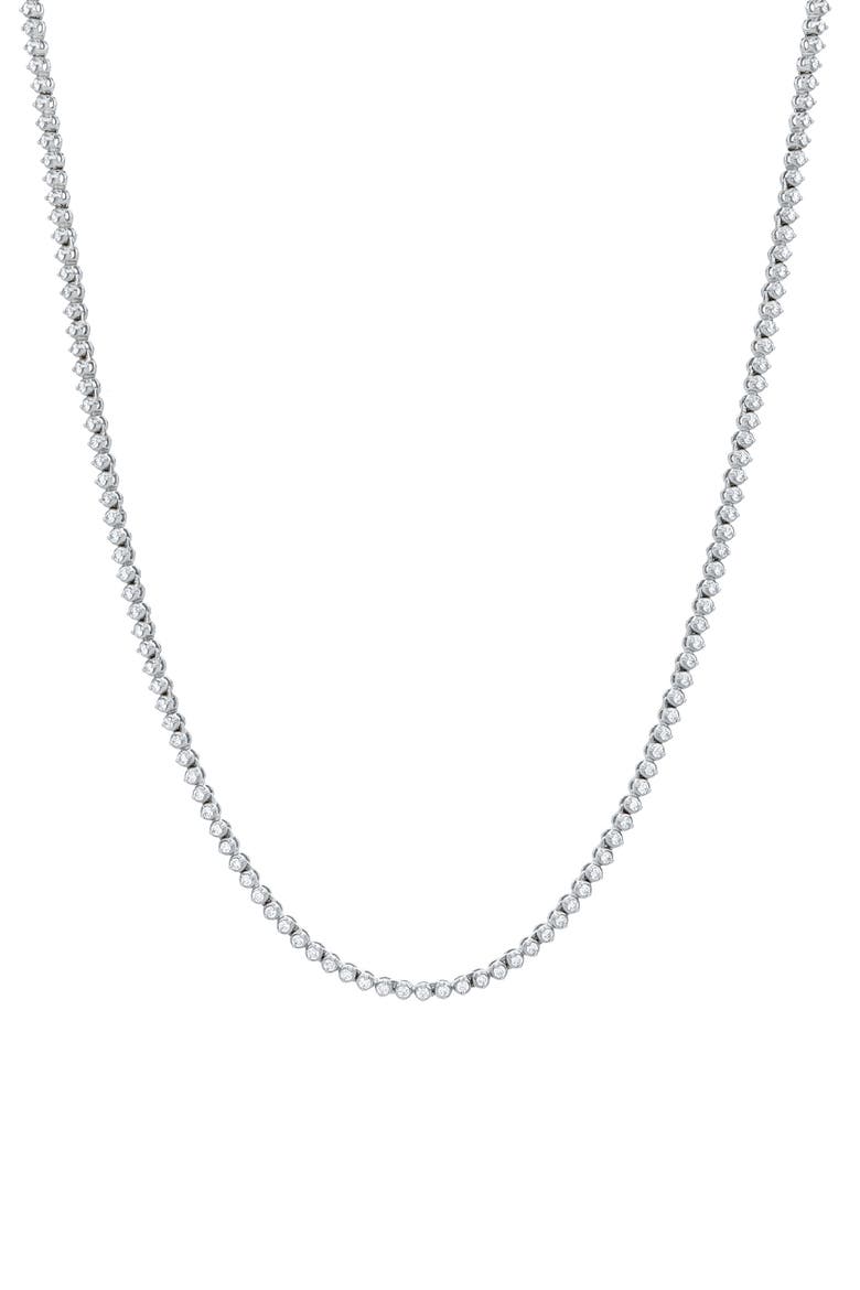 Audrey Diamond Tennis Necklace (Nordstrom Exclusive), Main, color, 18K WHITE GOLD
