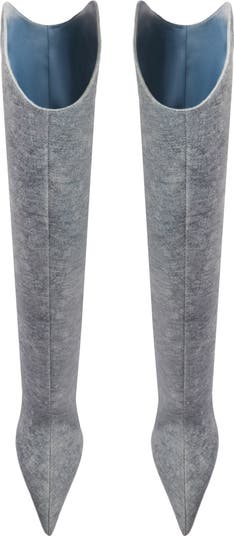 Maryann Up Curve Pointed Toe Tall Boot