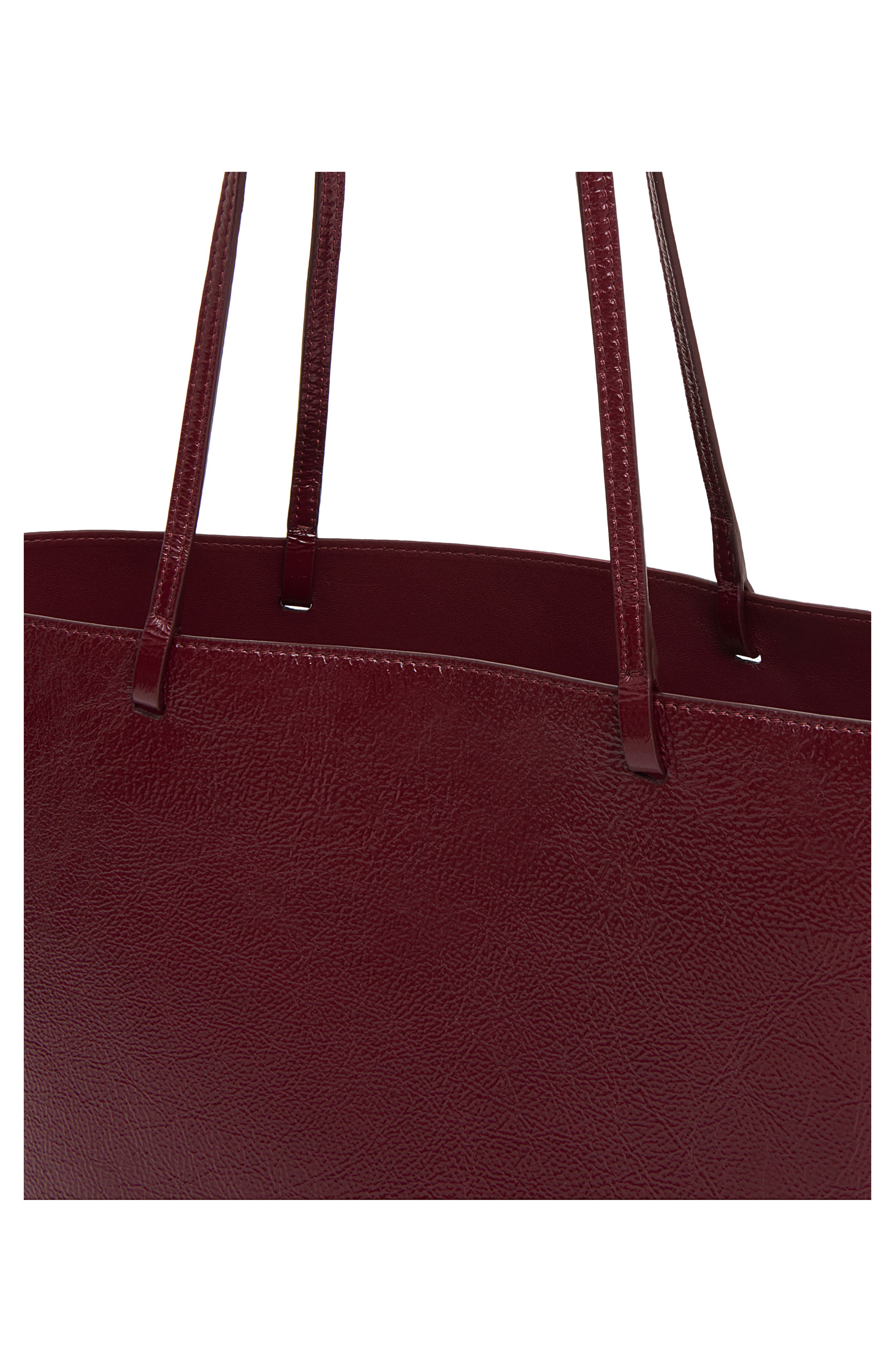 Large Filo Naplak Leather Tote, Alternate, color, CLARET