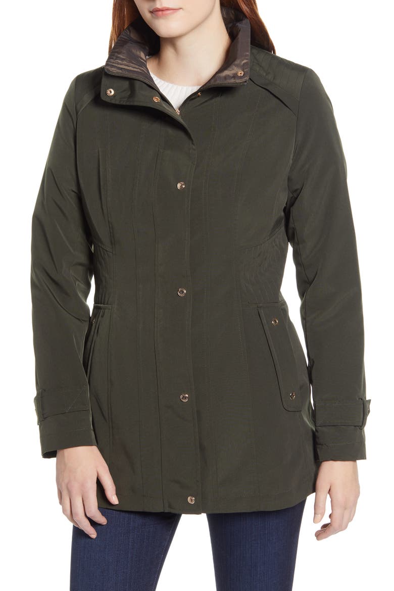 Hooded Raincoat with Detachable Liner, Alternate, color, DEEP OLIVE
