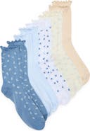 NORDSTROM RACK 5-Pack Assorted Lettuce Edge Crew Socks