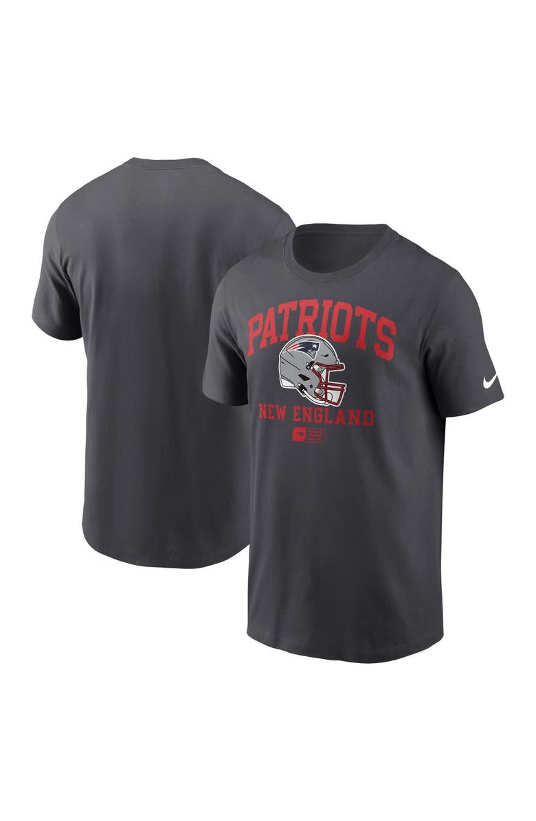 Nike Men's Nike Anthracite New England Patriots Helmet Essential T-Shirt, Main, color, 