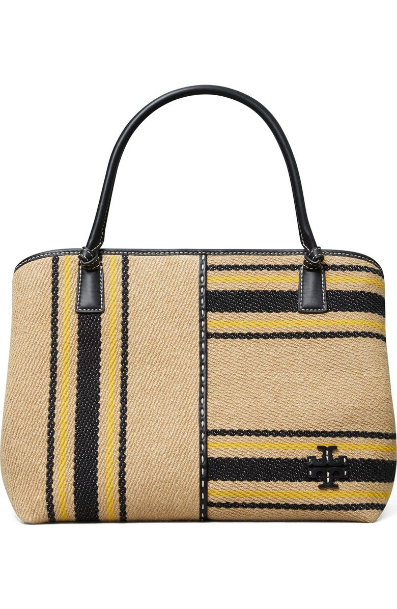 Tory Burch McGraw Stripe Canvas Tote, Main, color,