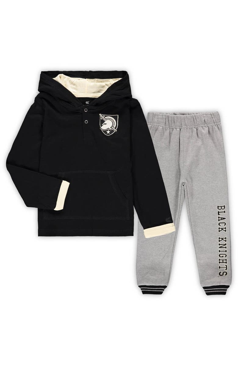 COLOSSEUM Toddler Colosseum Black/Heathered Gray Army Black Knights Poppies Hoodie and Sweatpants Set, Main, color, Black