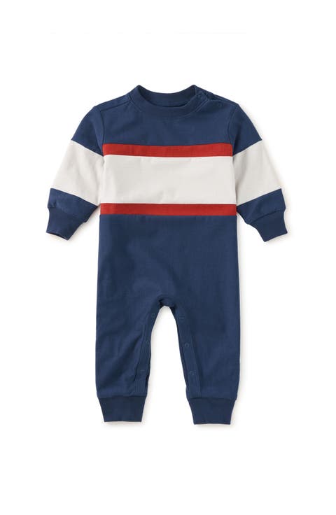 Colorblock Rugby Baby Romper