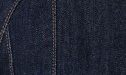Habitual Faux Shearling Collar Crop Barn Jacket In Blue