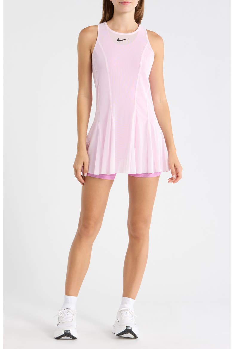 Court Slam Tennis Dress, Main, color, PINK FOAM/ LT MAGENTA/ BLACK