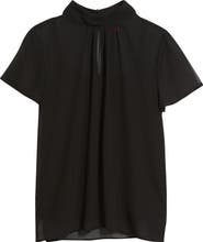 Vince Camuto Flutter Sleeve Chiffon Top