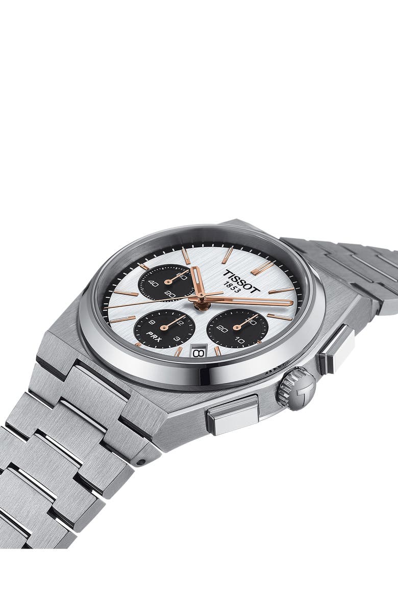 Tissot PRX Chronograph Bracelet Watch, 42mm, Alternate, color, Grey