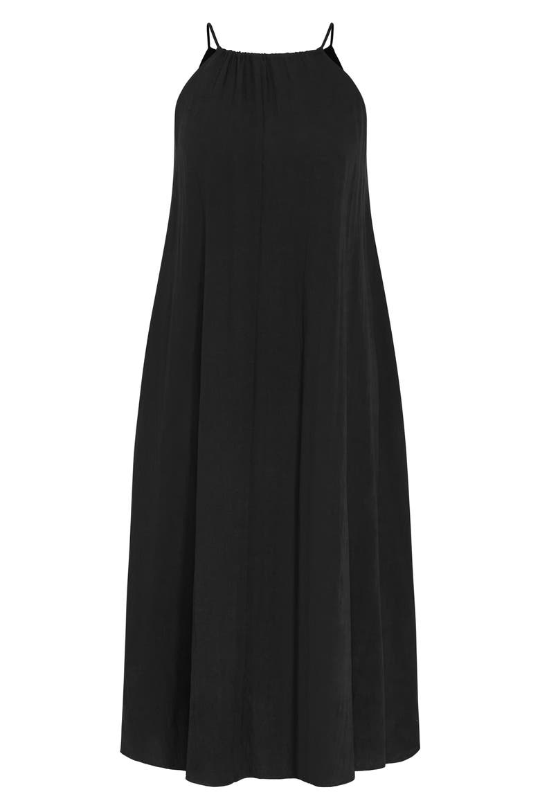 Aiza Sleeveless Maxi Dress, Alternate, color, BLACK