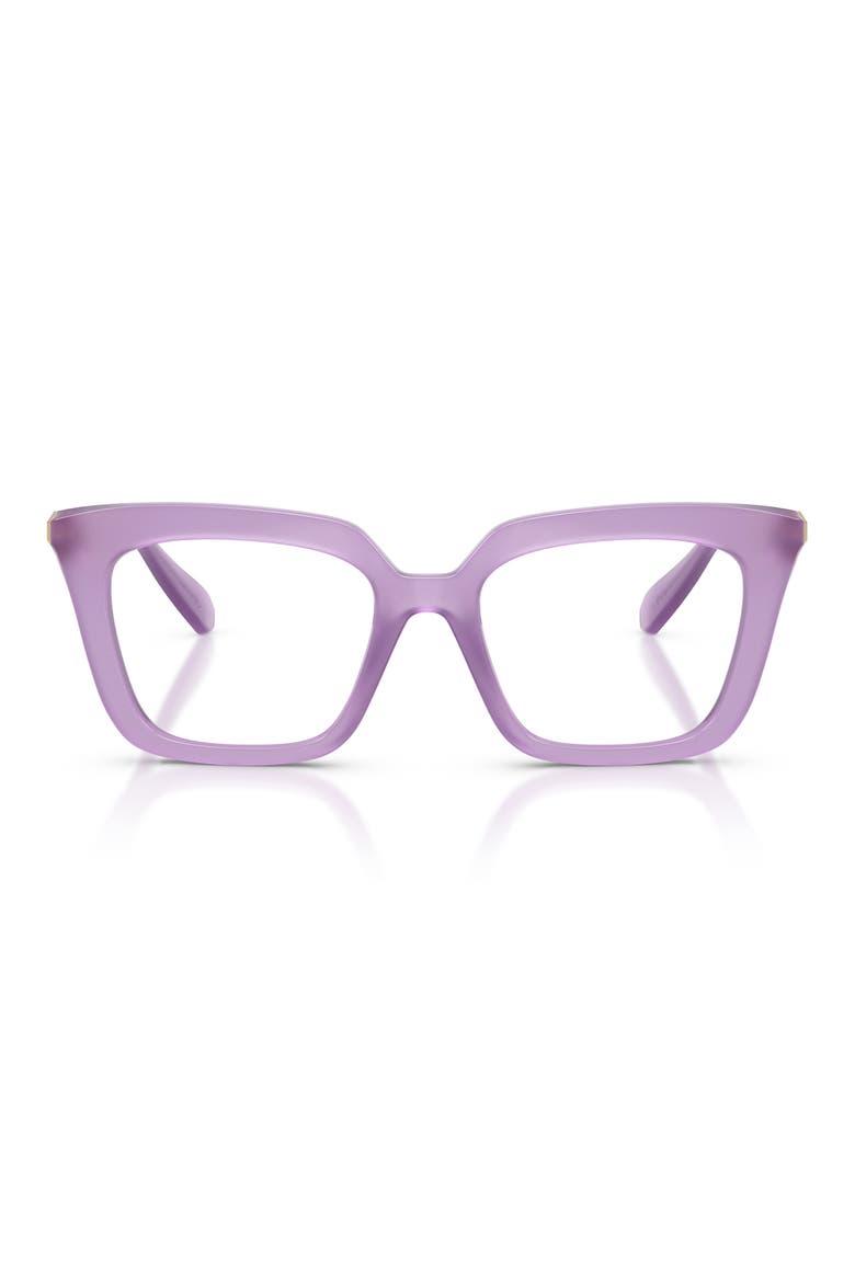 51mm Square Optical Glasses, Main, color, MILKY LILAC/ DEMO LENS