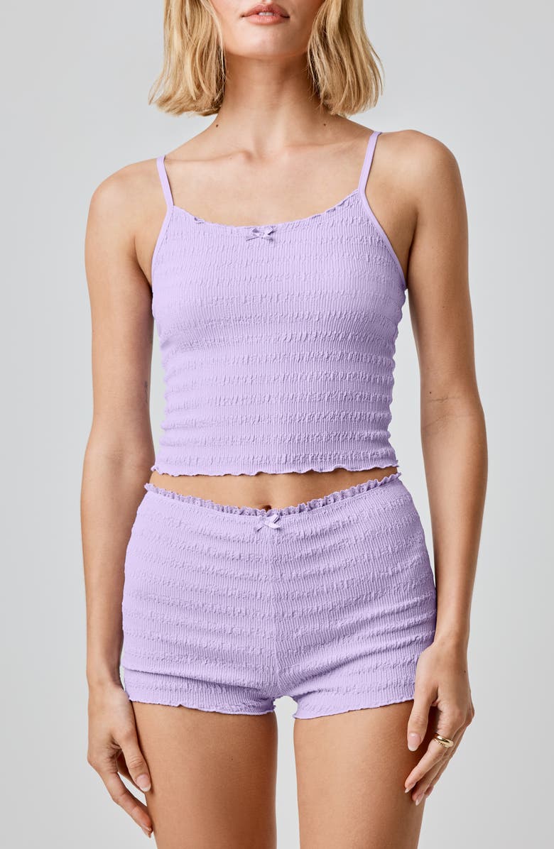 Florence by Mills Seersucker Crop Camisole, Main, color, Millie Lavender