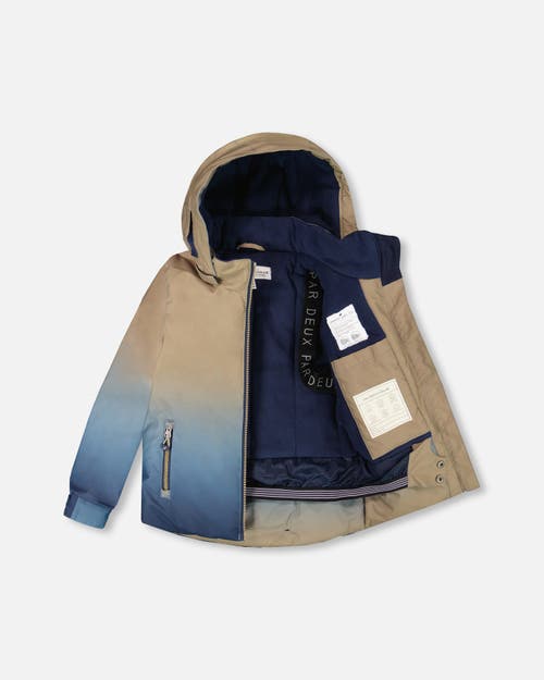 Deux Par Deux Boy Two-piece Play Snowsuit In Blue