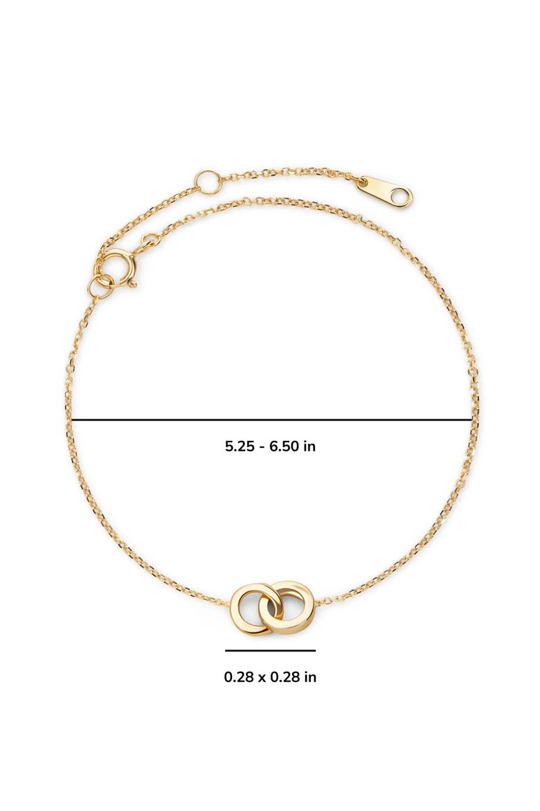 Solid Gold - Duo Links Bracelet, Alternate, color, Gold