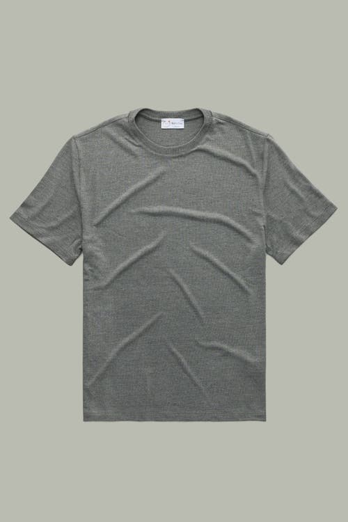 Wolf Vs. Goat (wvg) Heavyweight Short Sleeve Sorona Crewneck In Gray