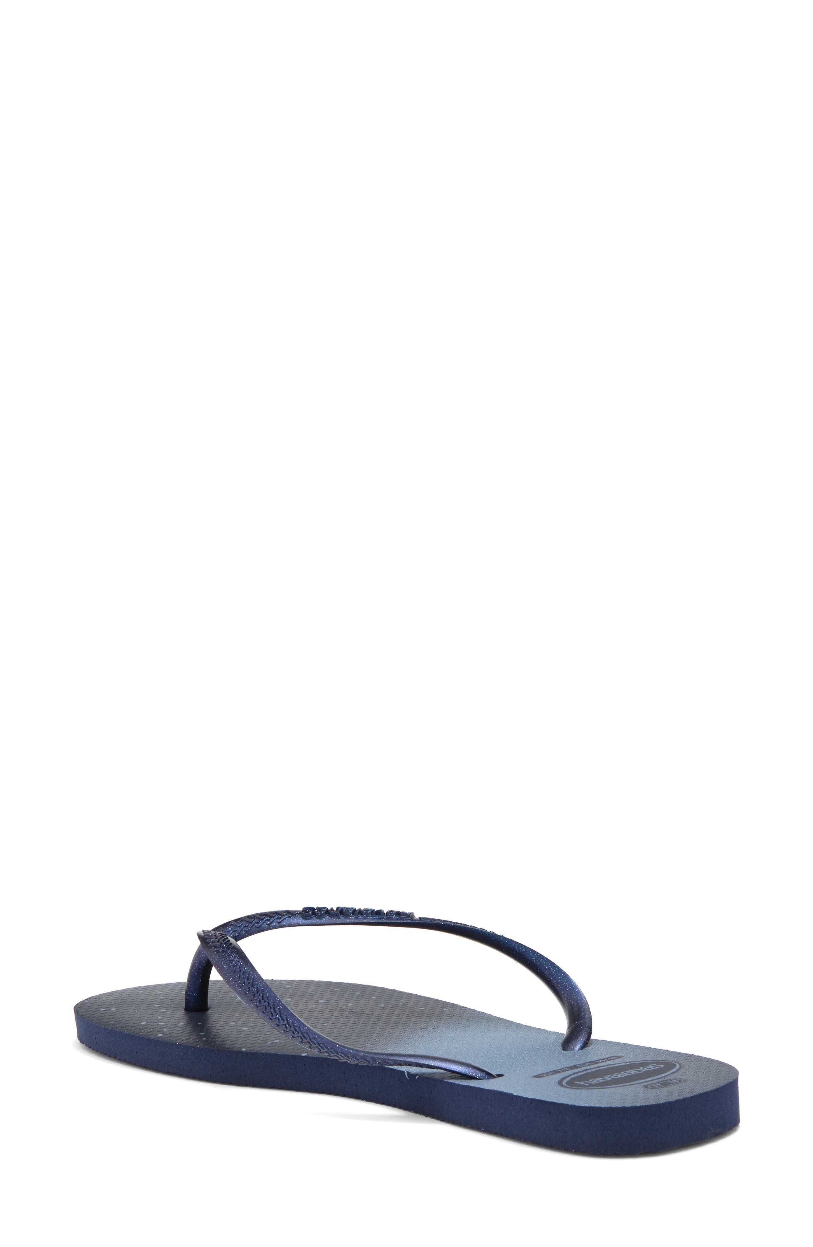 Havaianas Ombré Slim Gloss Flip Flop, Alternate, color, Navy Blue