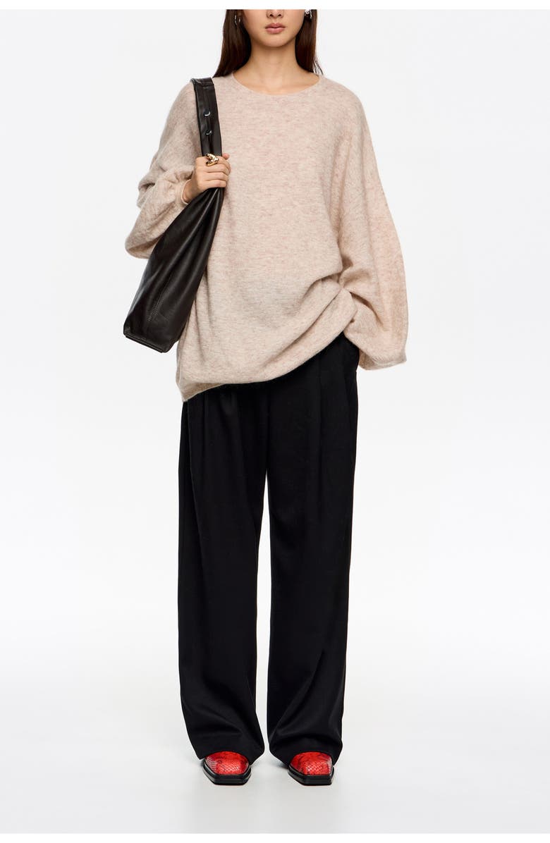 Bimba y Lola Long Mohair Sweater, Alternate, color, Sand