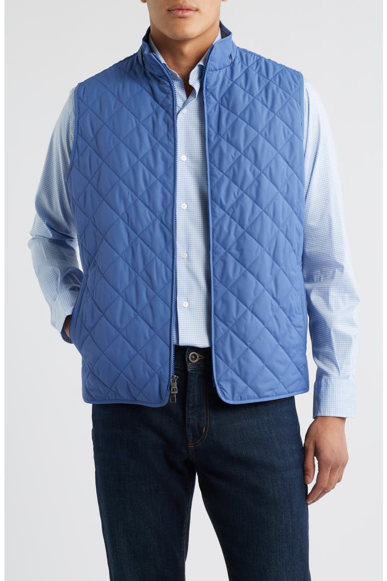 Essex Water Resistant Quilted Vest, Main, color, ASTRAL BLUE