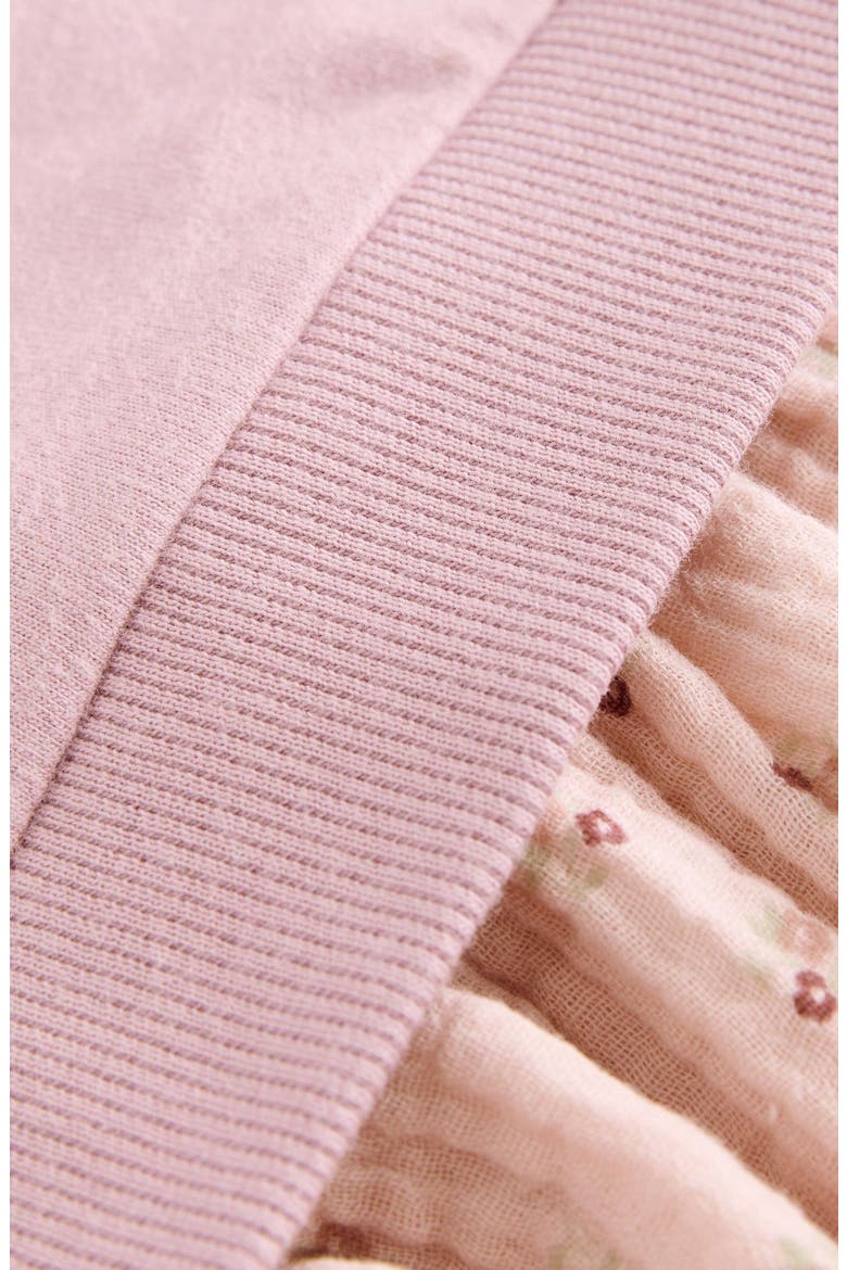 Kids' Long Sleeve Cotton Peplum T-Shirt & Leggings Set, Alternate, color, PINK