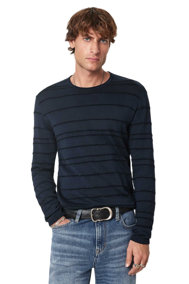 Everly Texture Stripe Sweater, Alternate, color, NAVY