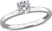 Created Forever 10K White Gold Lab Grown Diamond Solitaire Ring