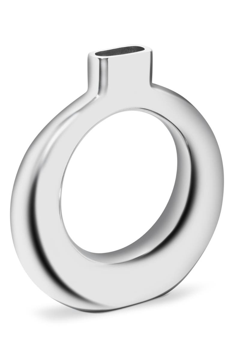 Nambé Solarium Full Moon Vase, Main, color, Silver