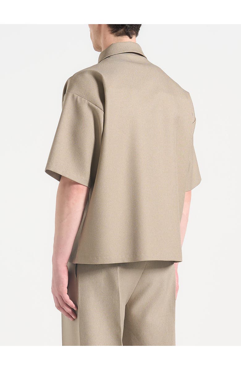 Manière De Voir Aven Boxy Shirt with Crease, Alternate, color, Beige