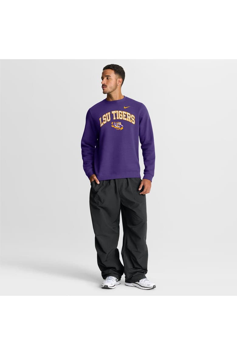 Men's Nike Purple LSU Tigers Arch Pullover Sweatshirt, Alternate, color, Purple