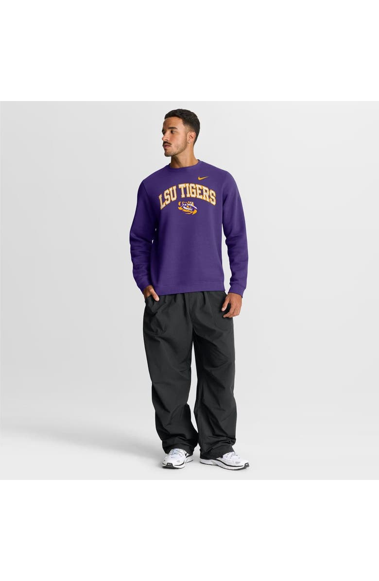 Nike Men's Nike Purple LSU Tigers Arch Pullover Sweatshirt, Alternate, color, Purple