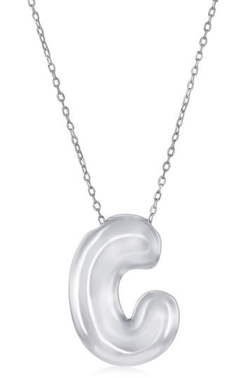 Simona Bubble Initial Pendant Necklace