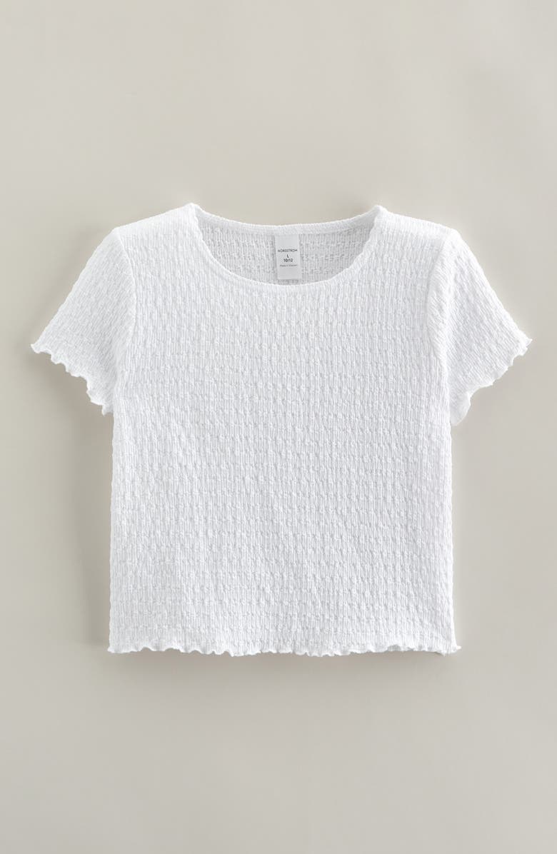 Nordstrom Kids' Textured T-Shirt, Main, color, White