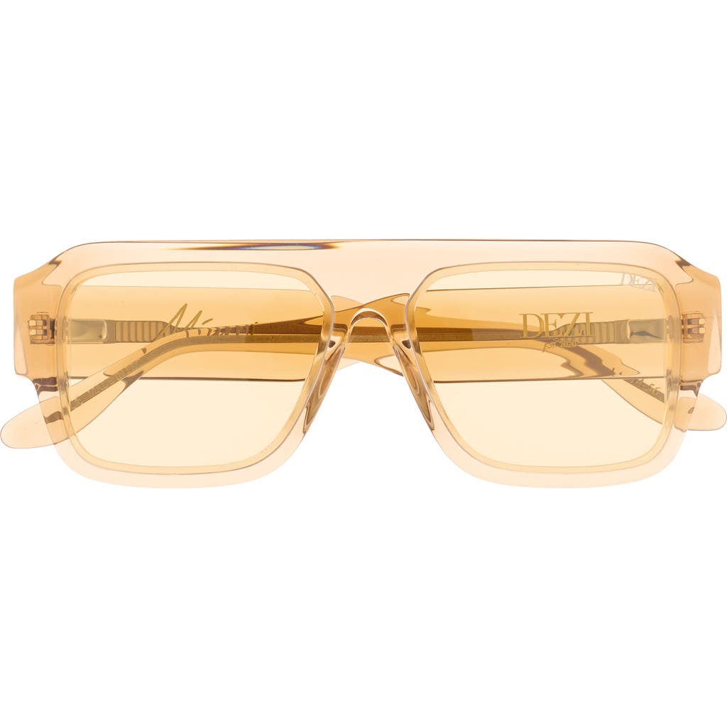 Dezi Miami 56mm Flat Top Sunglasses In Dirty Blonde/beige